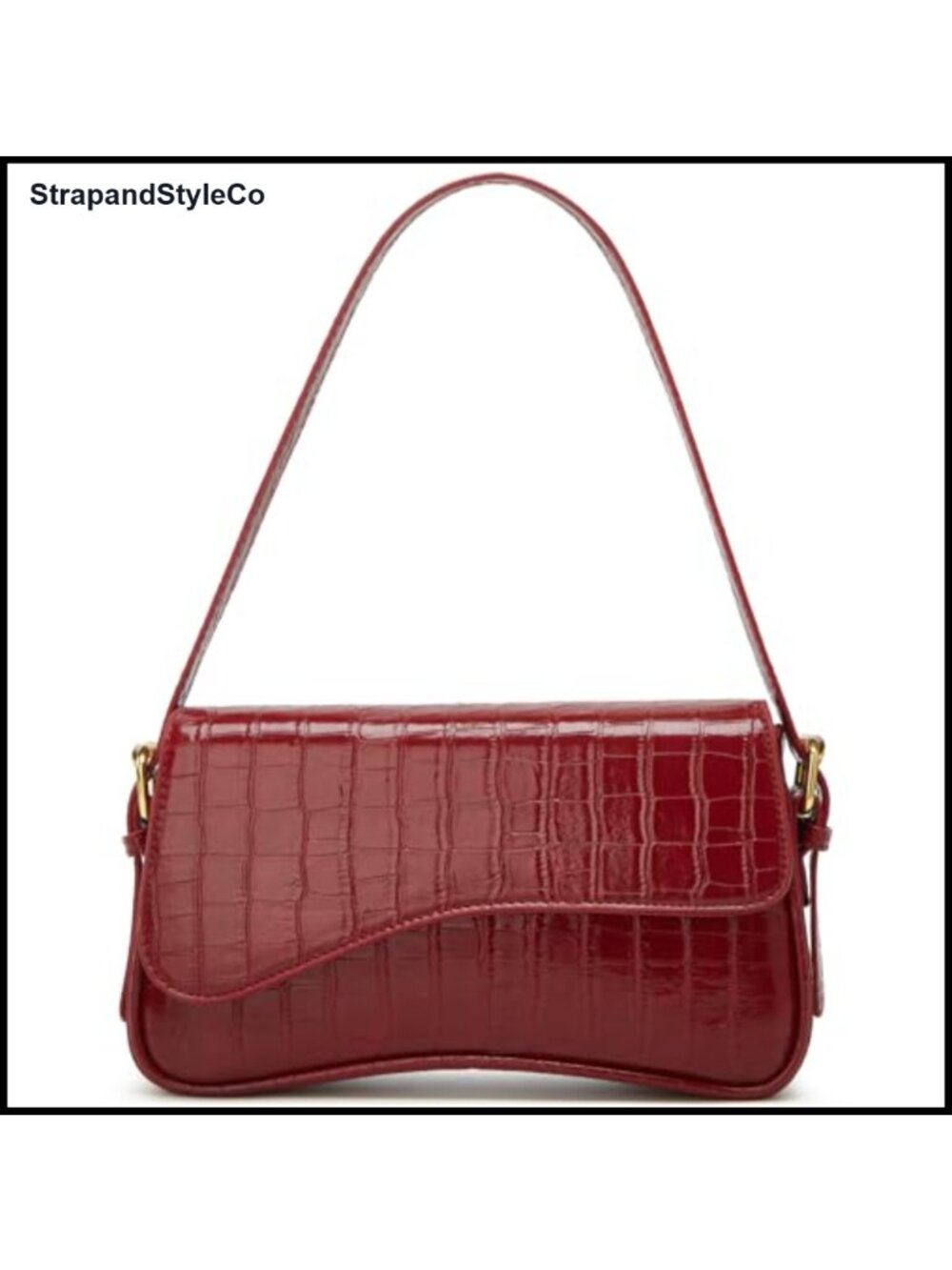 PU Leather Shoulder Bag Crossbody Purse Y2K Hobo Underarm Handbag